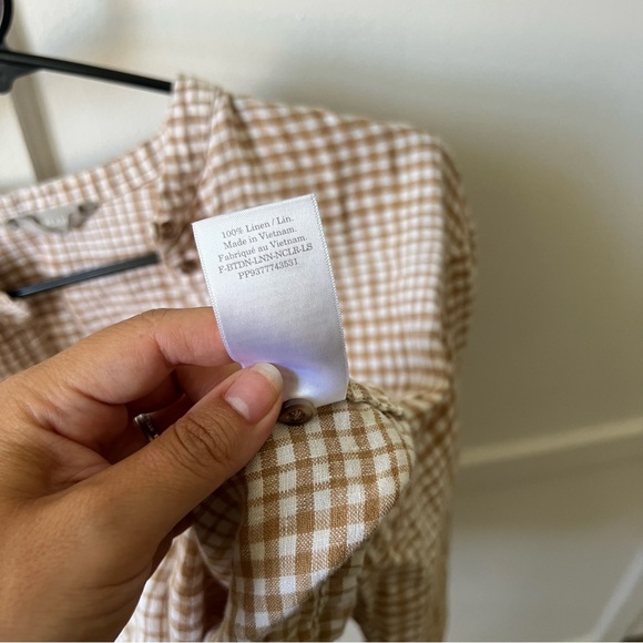 Everlane Plaid Button-Up Women's Top XS - Picture 6 of 6
